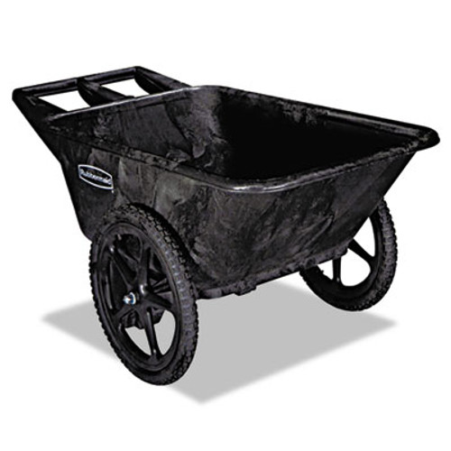 Rubbermaid Commercial Big Wheel Agriculture Cart  300-lb Capacity  32 75w x 58d x 28 25h  Black (RCP 5642 BLA)