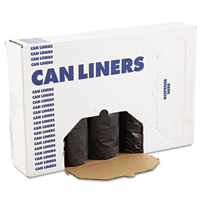 Boardwalk Low-Density Waste Can Liners  60 gal  0 65 mil  38  x 58   Black  100 Carton (BWK 3858H)