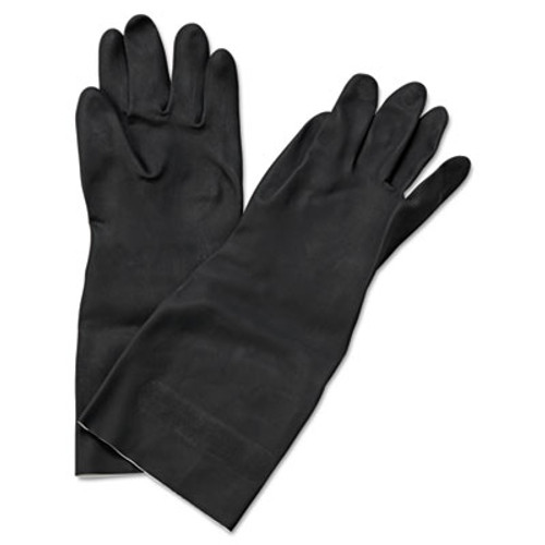 Boardwalk Neoprene Flock-Lined Gloves  Long-Sleeved  12   Large  Black  Dozen (BWK 543L)