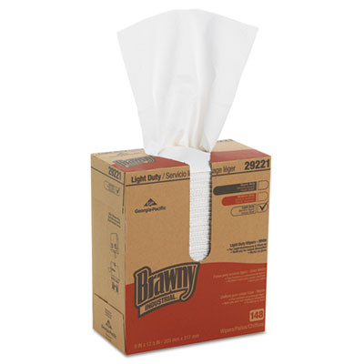 Georgia Pacific Professional Light-Duty Paper Wipers  8 x 12 1 2  White  148 Box  20 Boxes Carton (GPC 292-21)