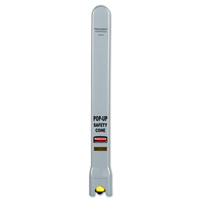 Rubbermaid Commercial Multilingual  Caution  Pop-Up Safety Cone  3-Sided  Fabric  21 x 21 x 20  Yellow (RCP 9S00 YEL)