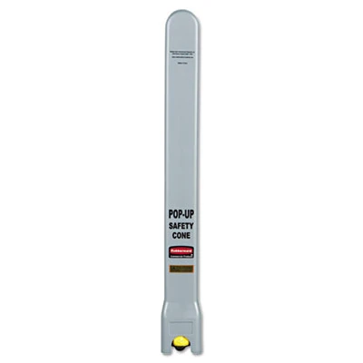 Rubbermaid Commercial Multilingual  Caution  Pop-Up Safety Cone  3-Sided  Fabric  21 x 21 x 20  Yellow (RCP 9S00 YEL)