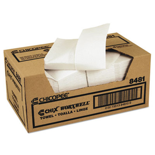 Chicopee Durawipe Shop Towels  13 x 15  Z Fold  White  100 Carton (CHI 8481)