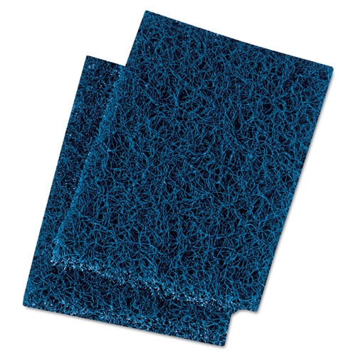 Boardwalk Extra Heavy-Duty Scour Pad  3 1 2 x 5  Blue Gray  20 Carton (PAD 188)
