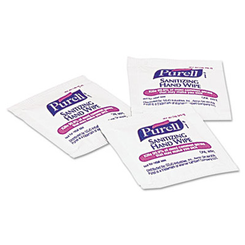 PURELL Premoistened Sanitizing Hand Wipes  Individually Wrapped  5 x 7  1000 Carton (GOJ90211M)