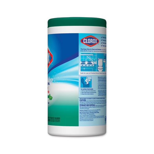 Clorox Disinfecting Wipes  Fresh Scent  7 x 8  White  75 Canister  6 Canisters Carton (CLO 01656)