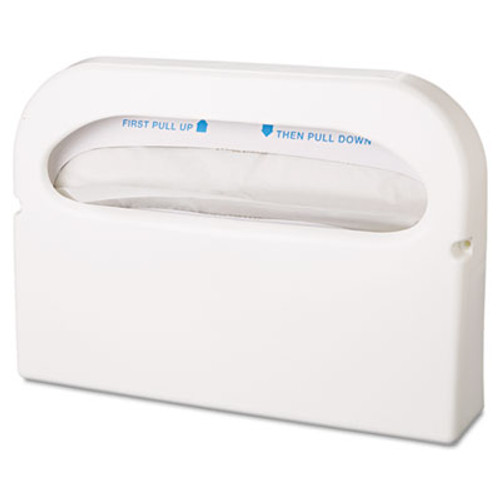 HOSPECO Health Gards Seat Cover Dispenser  1 2-Fold  White  16x3 25x11 5  2 Bx (HOS HG-1-2)