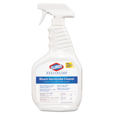 Clorox Healthcare Bleach Germicidal Cleaner  32oz Spray Bottle  6 Carton (CLO 68970)