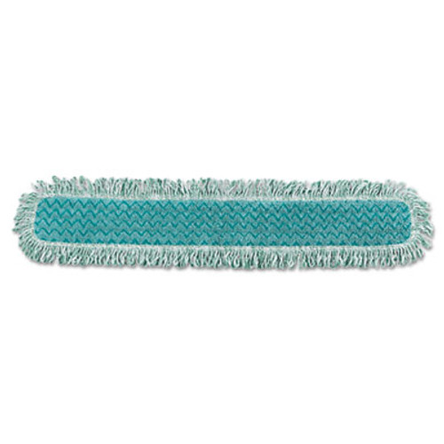 Rubbermaid Commercial HYGEN HYGEN Dry Dusting Mop Heads with Fringe  36   Microfiber  Green (RCP Q438)