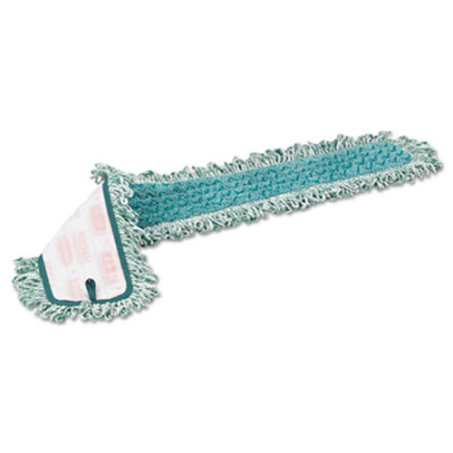 Rubbermaid Commercial HYGEN HYGEN Dry Dusting Mop Heads with Fringe  36   Microfiber  Green (RCP Q438)