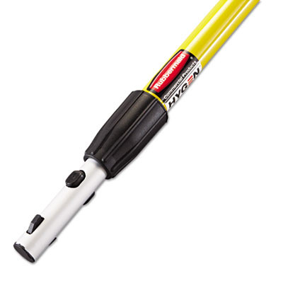 Rubbermaid Commercial HYGEN HYGEN Quick-Connect Extension Handle  48-72   Yellow Black (RCP Q755)
