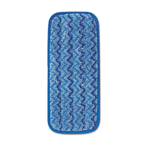 Rubbermaid Commercial Microfiber Wall Stair Wet Mopping Pad  Blue  13 3 4w x 5 1 2d x 1 2h (RCP Q820 BLU)