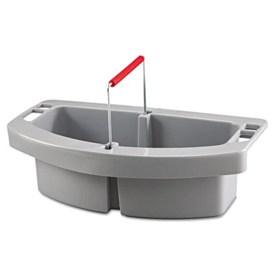 Rubbermaid Commercial Maid Caddy  2-Compartment  16w x 9d x 5h  Gray (RCP 2649 GRA)