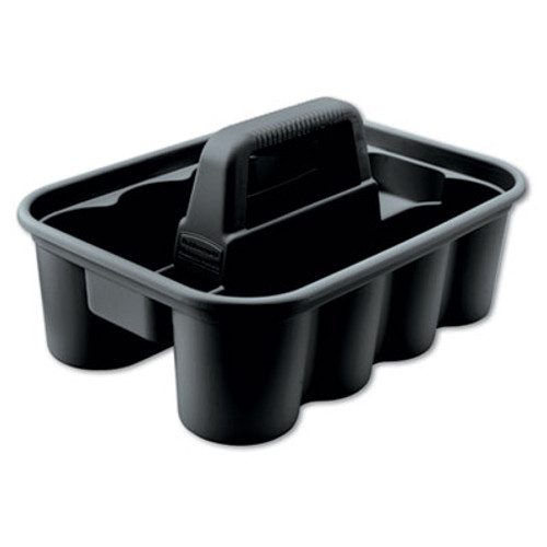 Rubbermaid Commercial Deluxe Carry Caddy  8-Compartment  15w x 7 4h  Black (RCP 3154-88 BLA)