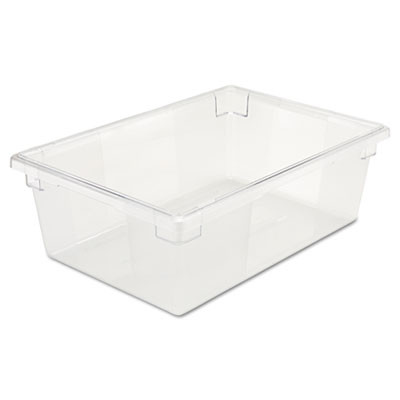 Rubbermaid Commercial Food Tote Boxes  12 1 2gal  26w x 18d x 9h  Clear (RCP 3300 CLE)