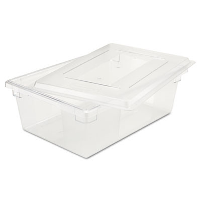 Rubbermaid Commercial Food Tote Boxes  12 1 2gal  26w x 18d x 9h  Clear (RCP 3300 CLE)