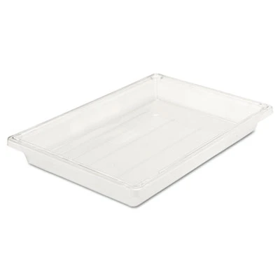 Rubbermaid Commercial Food Tote Boxes  5gal  26w x 18d x 3 1 2h  Clear (RCP 3306 CLE)