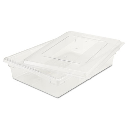 Rubbermaid Commercial Food Tote Boxes  8 1 2gal  26w x 18d x 6h  Clear (RCP 3308 CLE)