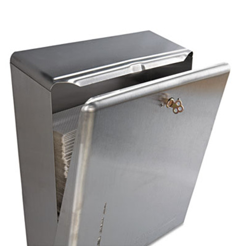 San Jamar C-Fold Multifold Towel Dispenser  Stainless Steel  11 3 8 x 4 x 14 3 4 (SAN T1900SS)