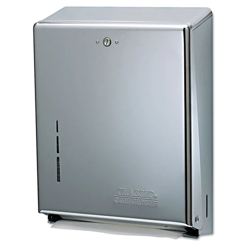 San Jamar C-Fold Multifold Towel Dispenser  Chrome   11 3 8 x 4 x 14 3 4 (SAN T1900XC)