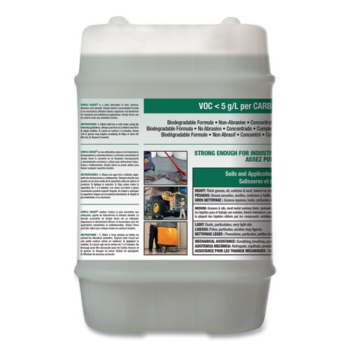 Simple Green Industrial Cleaner and Degreaser  Concentrated  5 gal  Pail (SMP 13006)