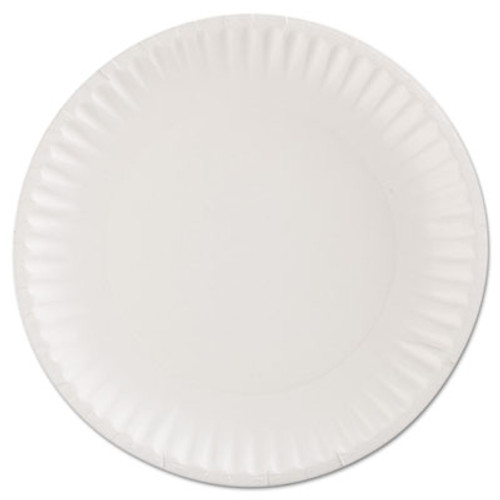 AJM Packaging Corporation Gold Label Coated Paper Plates  9  dia  White  100 Pack  10 Packs Carton (AJMCP9GOEWH)