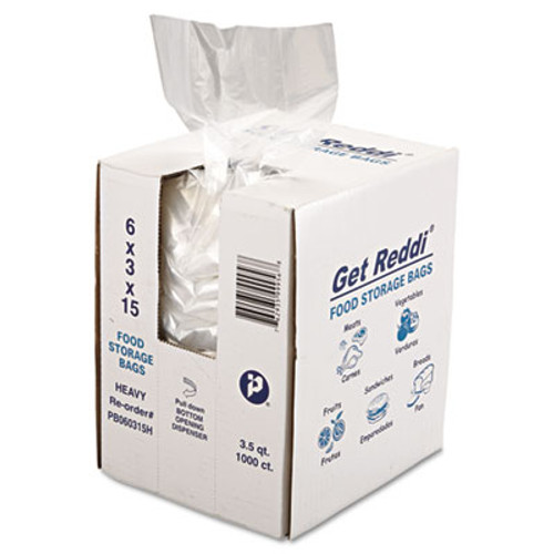 Inteplast Group Food Bags  3 5 qt  1 mil  6  x 15   Clear  1 000 Carton (IBS PB060315H)