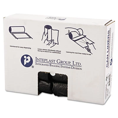 Inteplast Group High-Density Commercial Can Liners  16 gal  6 microns  24  x 33   Black  1 000 Carton (IBS S243306K)