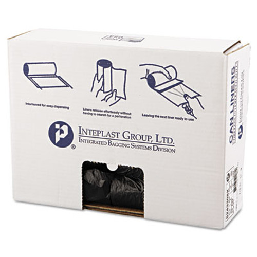 Inteplast Group High-Density Commercial Can Liners  16 gal  8 microns  24  x 33   Black  1 000 Carton (IBS S243308K)