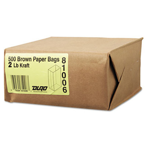 General Grocery Paper Bags  30 lbs Capacity   2  4 31 w x 2 44 d x 7 88 h  Kraft  500 Bags (BAG GK2-500)