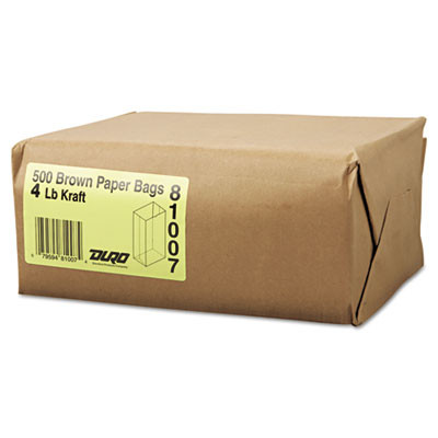 General Grocery Paper Bags  30 lbs Capacity   4  5 w x 3 33 d x 9 75 h  Kraft  500 Bags (BAG GK4-500)