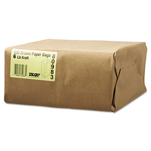 General Grocery Paper Bags  35 lbs Capacity   6  6 w x 3 63 d x 11 06 h  Kraft  500 Bags (BAG GK6-500)