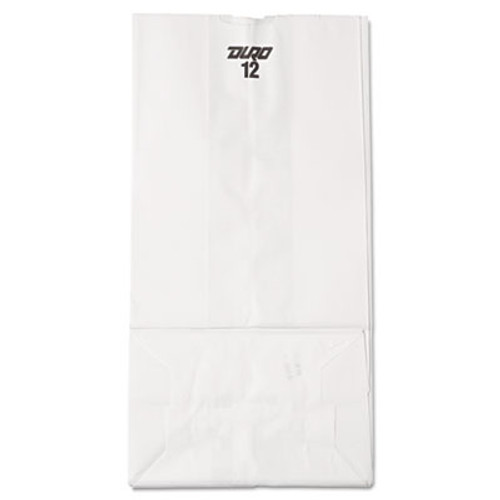 General Grocery Paper Bags  40 lbs Capacity   12  7 06 w x 4 5 d x 13 75 h  White  500 Bags (BAG GW12-500)