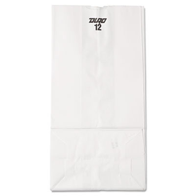 General Grocery Paper Bags  40 lbs Capacity   12  7 06 w x 4 5 d x 13 75 h  White  500 Bags (BAG GW12-500)