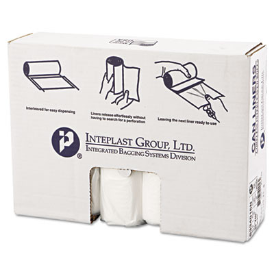 Inteplast Group High-Density Interleaved Commercial Can Liners  33 gal  16 microns  33  x 40   Clear  250 Carton (IBS S334016N)
