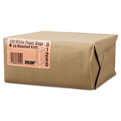General Grocery Paper Bags  30 lbs Capacity   4  5 w x 3 33 d x 9 75 h  White  500 Bags (BAG GW4-500)