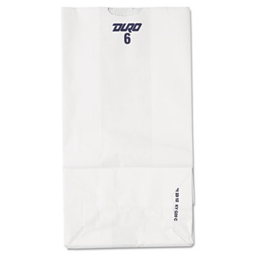 General Grocery Paper Bags  35 lbs Capacity   6  6 w x 3 63 d x 11 06 h  White  500 Bags (BAG GW6-500)