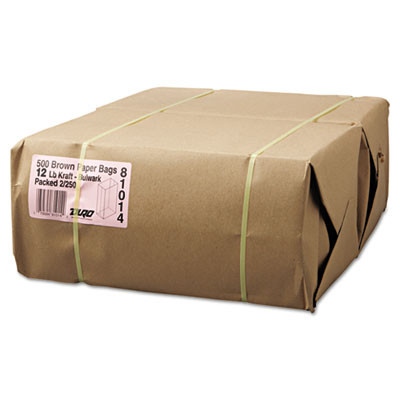 General Grocery Paper Bags  57 lbs Capacity   12  7 06 w x 4 5 d x 13 75 h  Kraft  500 Bags (BAG GX12-500)