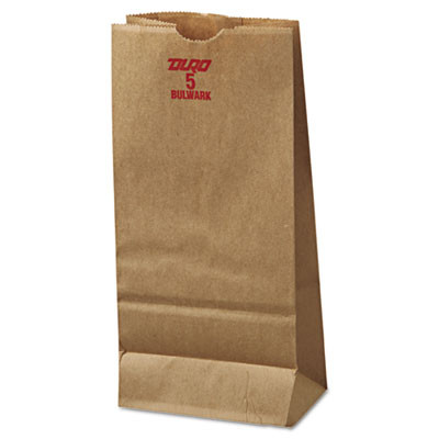 General Grocery Paper Bags  50 lbs Capacity   5  5 25 w x 3 44 d x 10 94 h  Kraft  500 Bags (BAG GX5-500)
