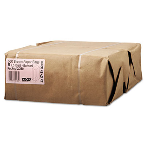 General Grocery Paper Bags  57 lbs Capacity   8  6 13 w x 4 17 d x 12 44 h  Kraft  500 Bags (BAG GX8-500)