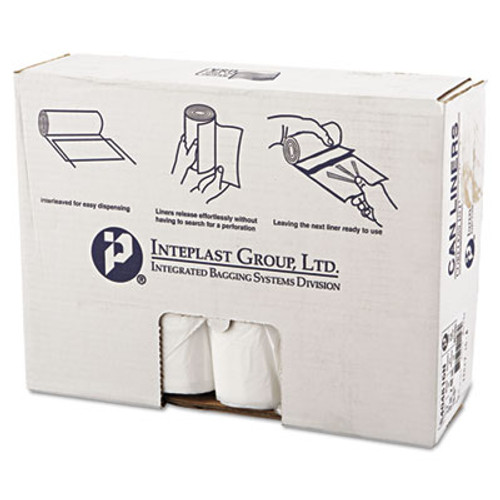 Inteplast Group High-Density Interleaved Commercial Can Liners  45 gal  16 microns  40  x 48   Clear  250 Carton (IBS S404816N)