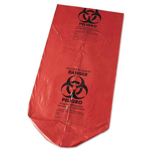 Inteplast Group Low-Density Commercial Can Liners  45 gal  1 3 mil  40  x 46   Red  100 Carton (IBS SL4046R)