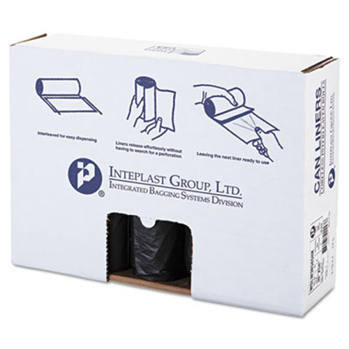 Inteplast Group Low-Density Commercial Can Liners  60 gal  1 4 mil  38  x 58   Black  100 Carton (IBS SLW3858SHK)