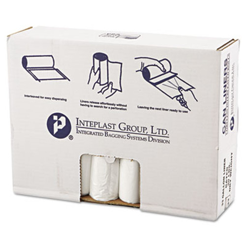 Inteplast Group High-Density Commercial Can Liners Value Pack  33 gal  10 microns  33  x 39   Clear  500 Carton (IBS VALH3340N11)