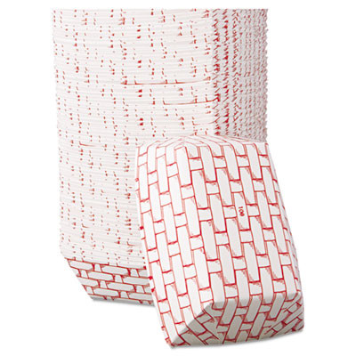 Boardwalk Paper Food Baskets  1 lb Capacity  Red White  1000 Carton (BWK 30LAG100)