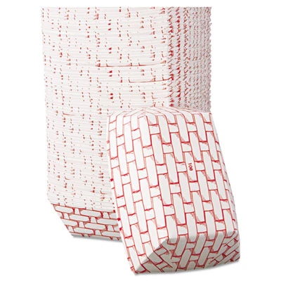 Boardwalk Paper Food Baskets  1 lb Capacity  Red White  1000 Carton (BWK 30LAG100)