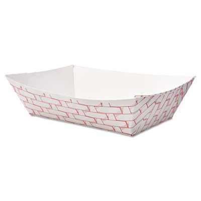 Boardwalk Paper Food Baskets  2lb Capacity  Red White  1000 Carton (BWK 30LAG200)