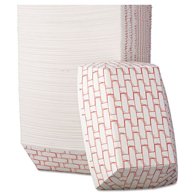 Boardwalk Paper Food Baskets  2lb Capacity  Red White  1000 Carton (BWK 30LAG200)