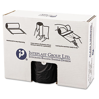 Inteplast Group High-Density Commercial Can Liners Value Pack  60 gal  19 microns  38  x 58   Black  150 Carton (IBS VALH3860K22)