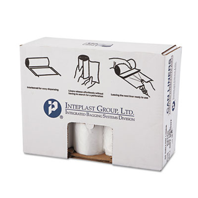 Inteplast Group High-Density Commercial Can Liners Value Pack  60 gal  14 microns  38  x 58   Clear  200 Carton (IBS VALH3860N16)